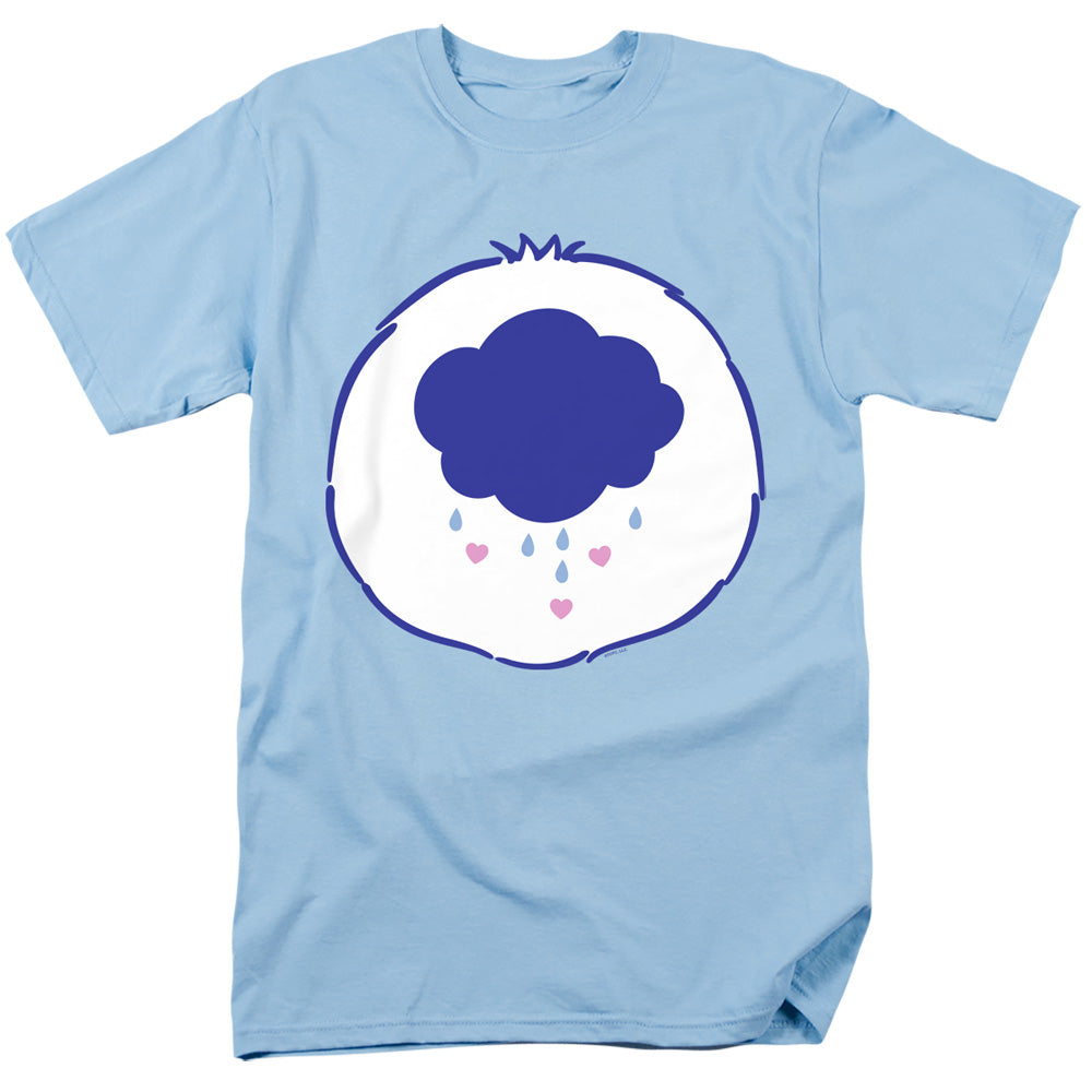 AN OFFCIALLY LICENSED CARE BEARS GRUMPY BELLY MEN'S REGULAR FIT T-SHIRT LIGHT BLUE