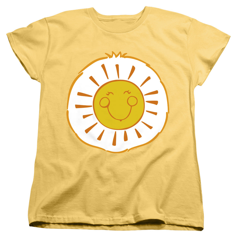 AN OFFCIALLY LICENSED CARE BEARS FUNSHINE BELLY WOMEN'S REGULAR FIT T-SHIRT BANANA
