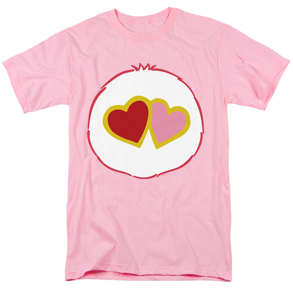 AN OFFCIALLY LICENSED CARE BEARS LOVE A LOT BELLY MEN'S REGULAR FIT T-SHIRT PINK
