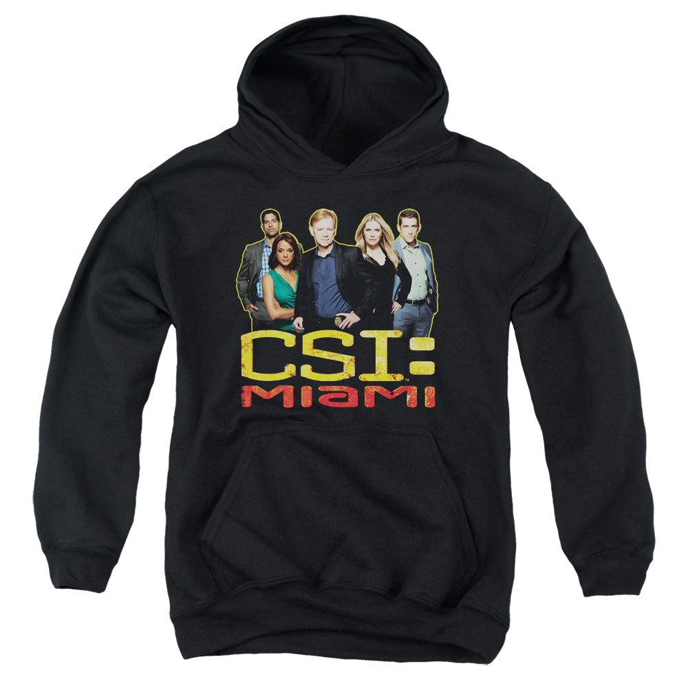 AN OFFCIALLY LICENSED CSI MIAMI THE CAST IN BLACK YOUTH HOODIE BLACK