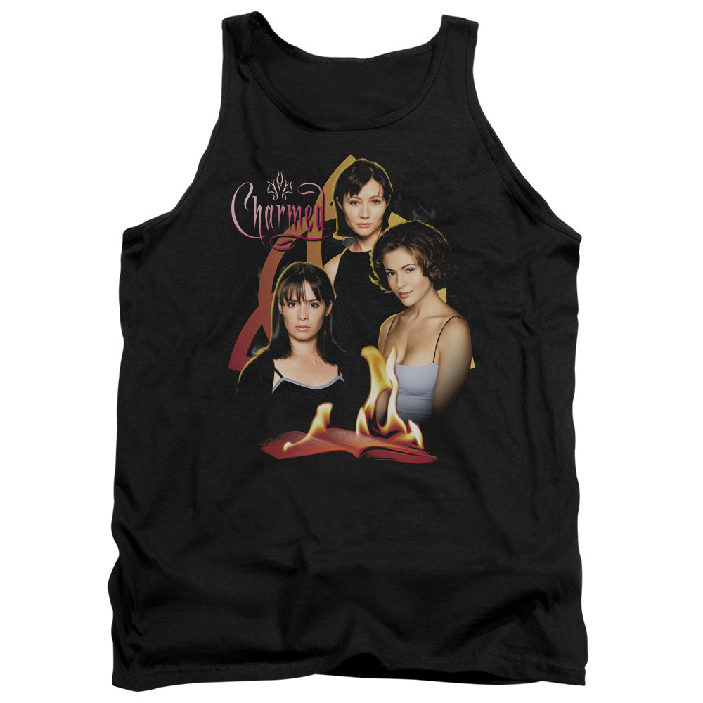 AN OFFCIALLY LICENSED CHARMED ORIGINAL THREE ADULT UNISEX TANK TOP BLACK