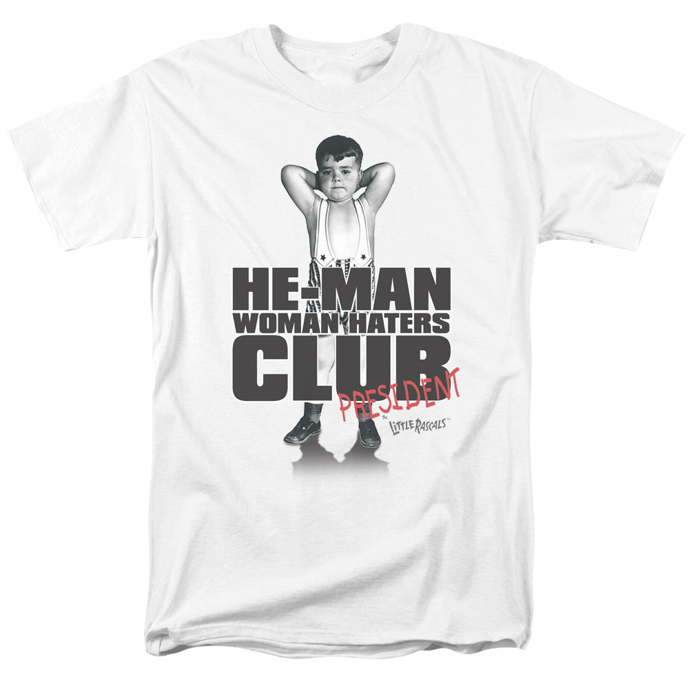 AN OFFCIALLY LICENSED LITTLE RASCALS CLUB PRESIDENT MEN'S REGULAR FIT T-SHIRT WHITE