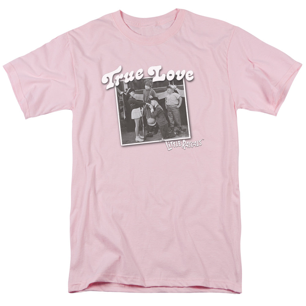 AN OFFCIALLY LICENSED LITTLE RASCALS TRUE LOVE MEN'S REGULAR FIT T-SHIRT PINK