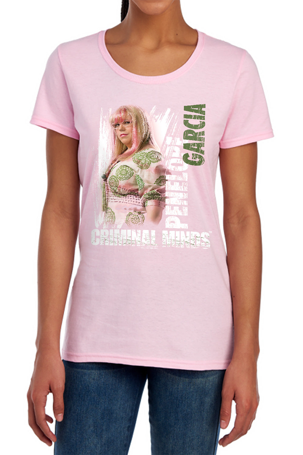 AN OFFCIALLY LICENSED CRIMINAL MINDS PENELOPE WOMEN'S REGULAR FIT T-SHIRT PINK