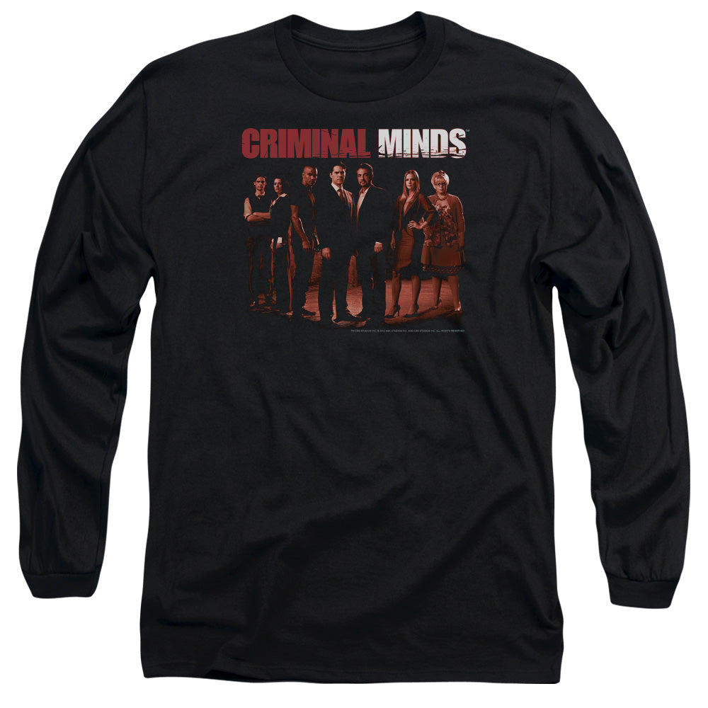 AN OFFCIALLY LICENSED CRIMINAL MINDS THE CREW MEN'S LONG SLEEVE T-SHIRT BLACK