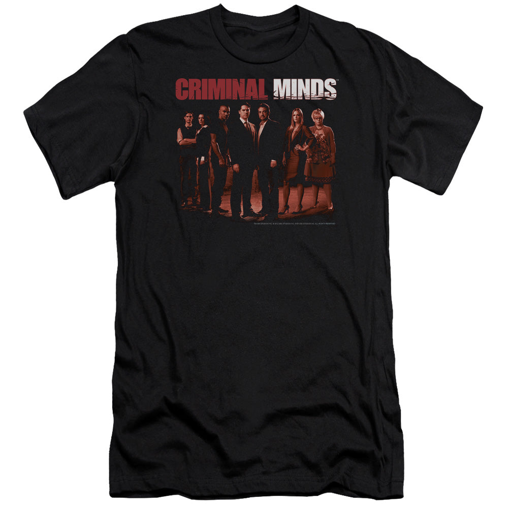 AN OFFCIALLY LICENSED CRIMINAL MINDS THE CREW MEN'S PREMIUM SLIM FIT T-SHIRT BLACK