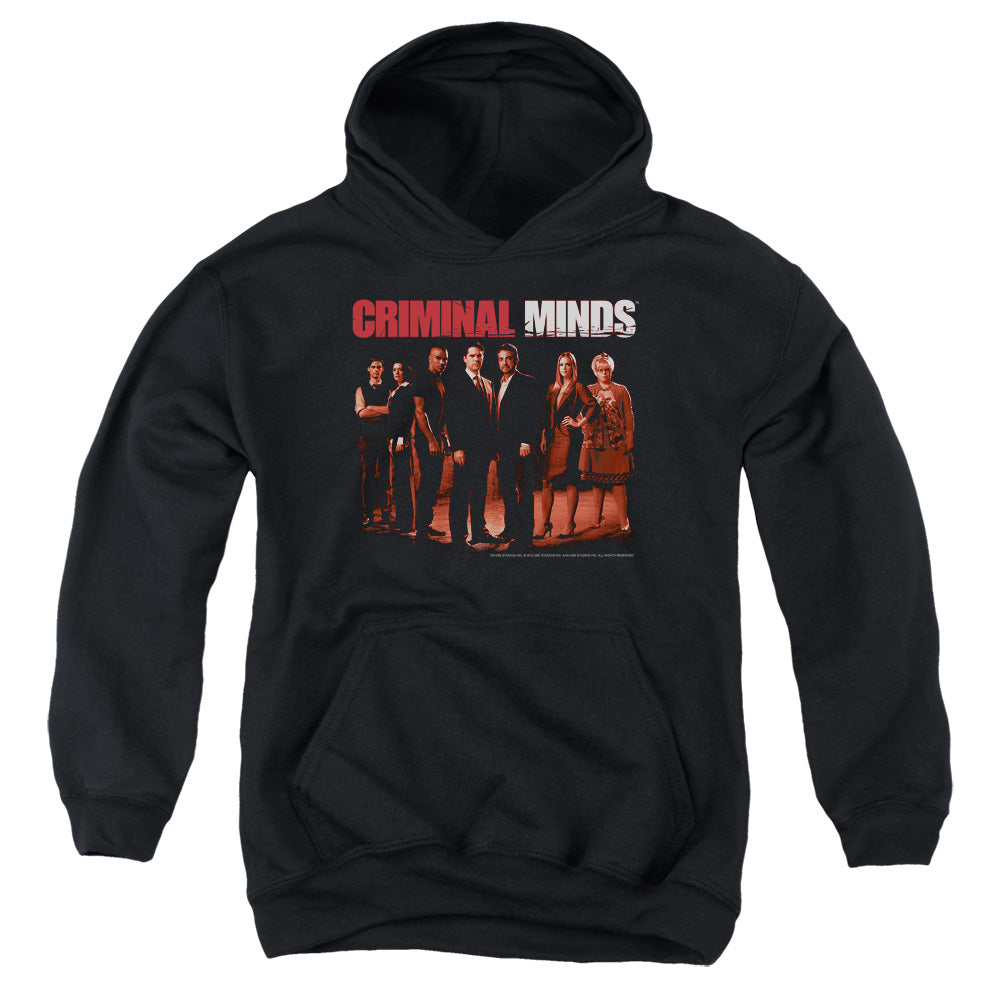 AN OFFCIALLY LICENSED CRIMINAL MINDS THE CREW YOUTH HOODIE BLACK