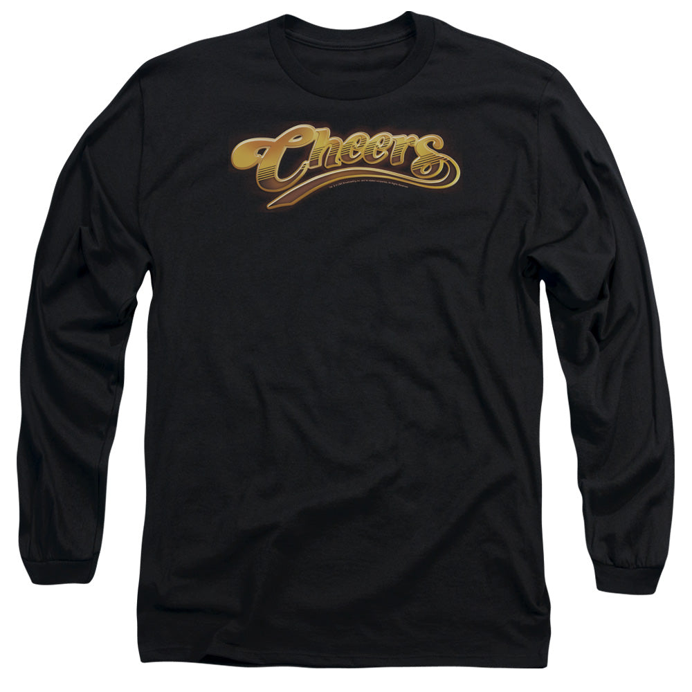 AN OFFCIALLY LICENSED CHEERS CHEERS LOGO MEN'S LONG SLEEVE T-SHIRT BLACK