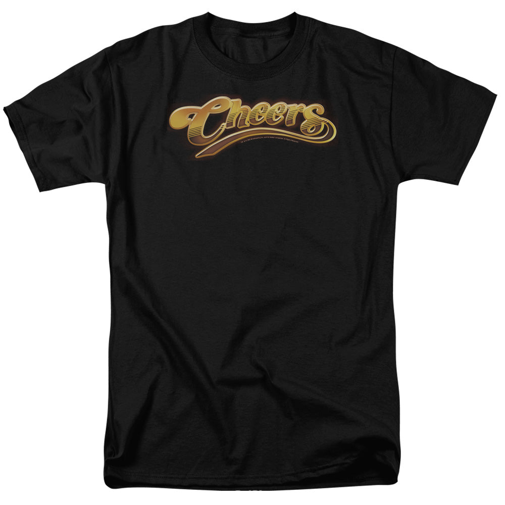 AN OFFCIALLY LICENSED CHEERS CHEERS LOGO MEN'S REGULAR FIT T-SHIRT BLACK