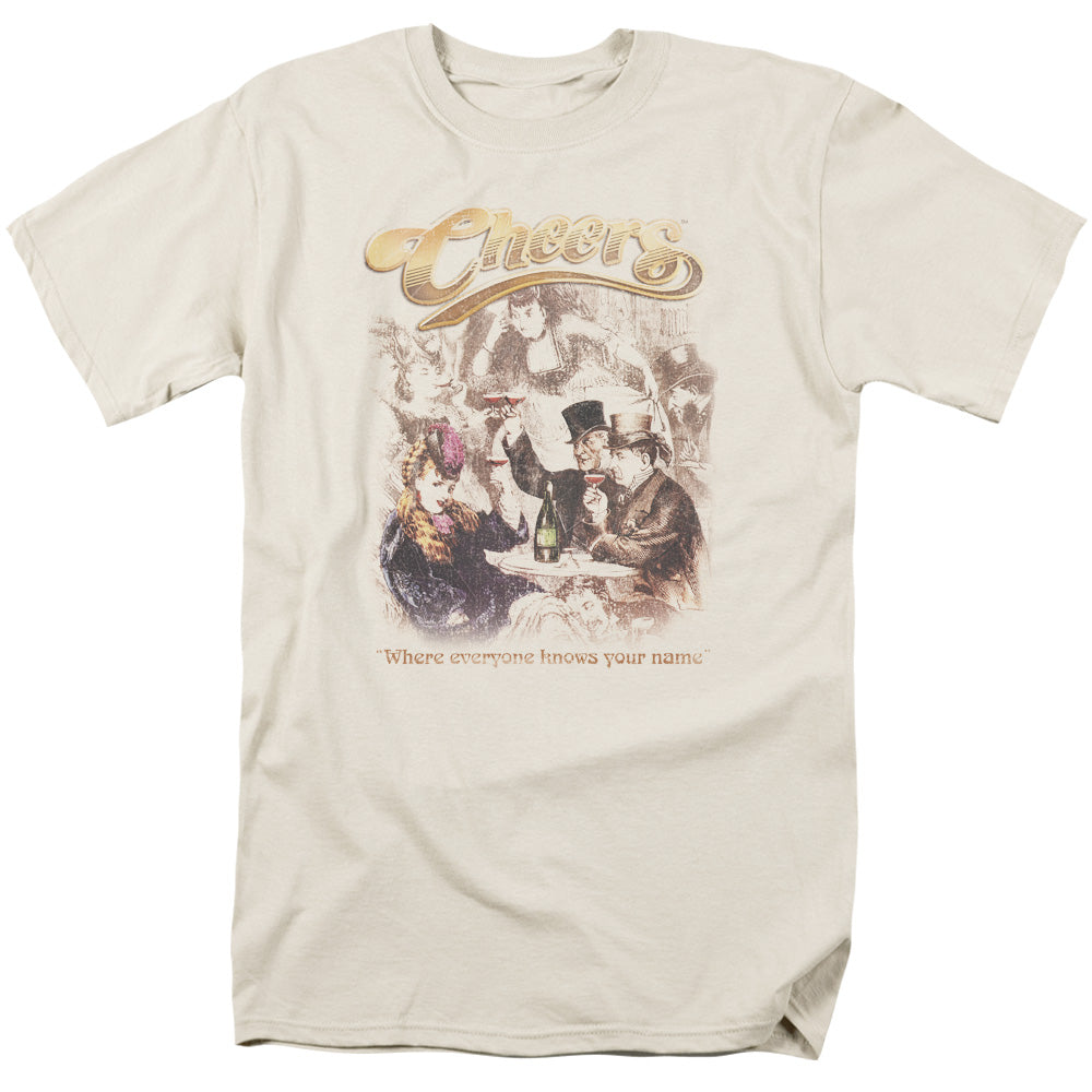 AN OFFCIALLY LICENSED CHEERS HERE HERE MEN'S REGULAR FIT T-SHIRT CREAM