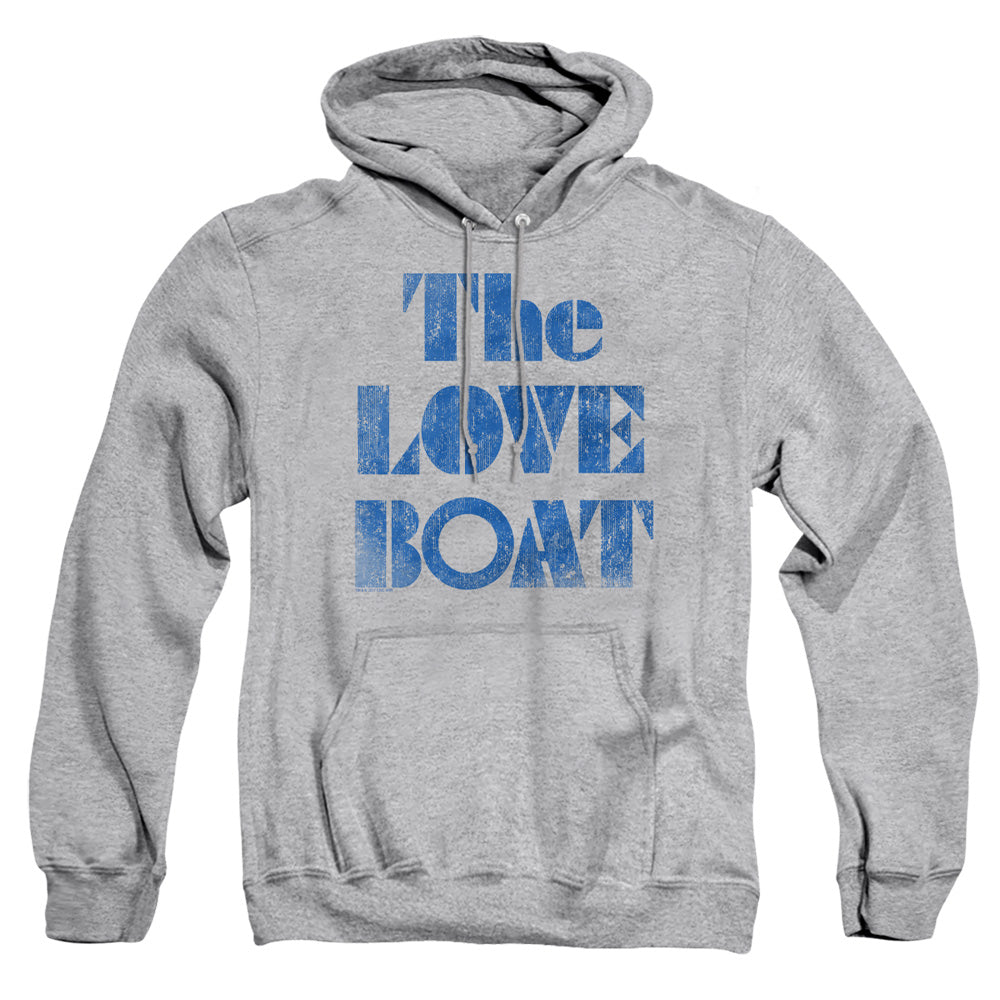 AN OFFCIALLY LICENSED LOVE BOAT DISTRESSED ADULT UNISEX PULLOVER HOODIE ATHLETIC HEATHER