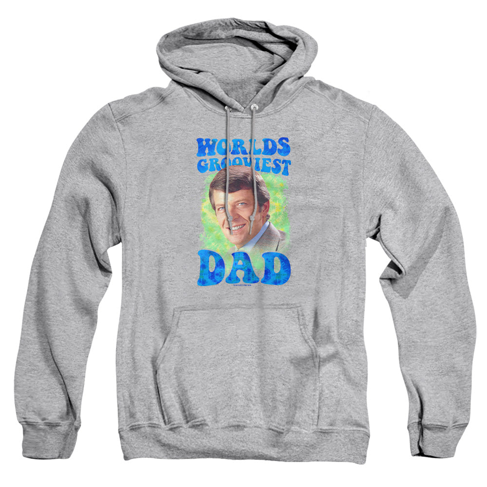 AN OFFCIALLY LICENSED BRADY BUNCH WORLDS GROOVIEST ADULT UNISEX PULLOVER HOODIE ATHLETIC HEATHER