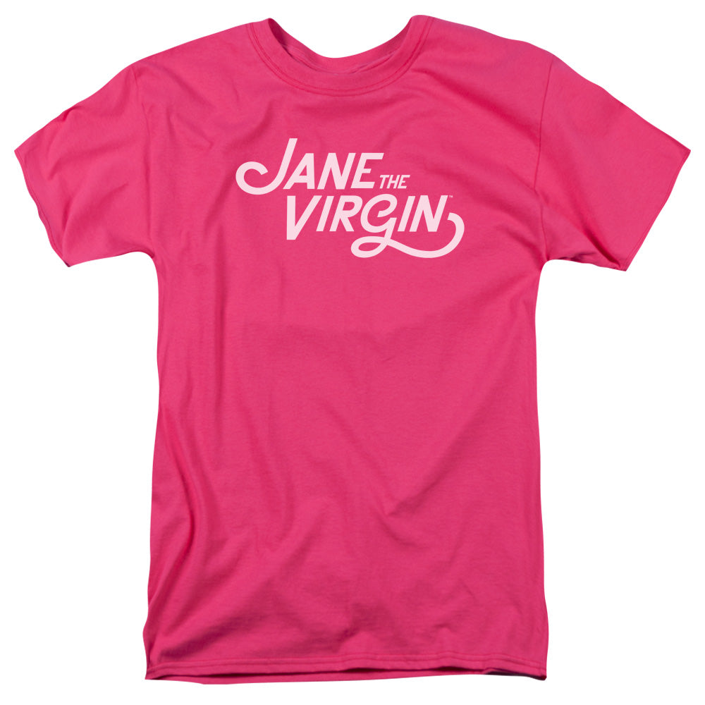 AN OFFCIALLY LICENSED JANE THE VIRGIN LOGO MEN'S REGULAR FIT T-SHIRT HOT PINK