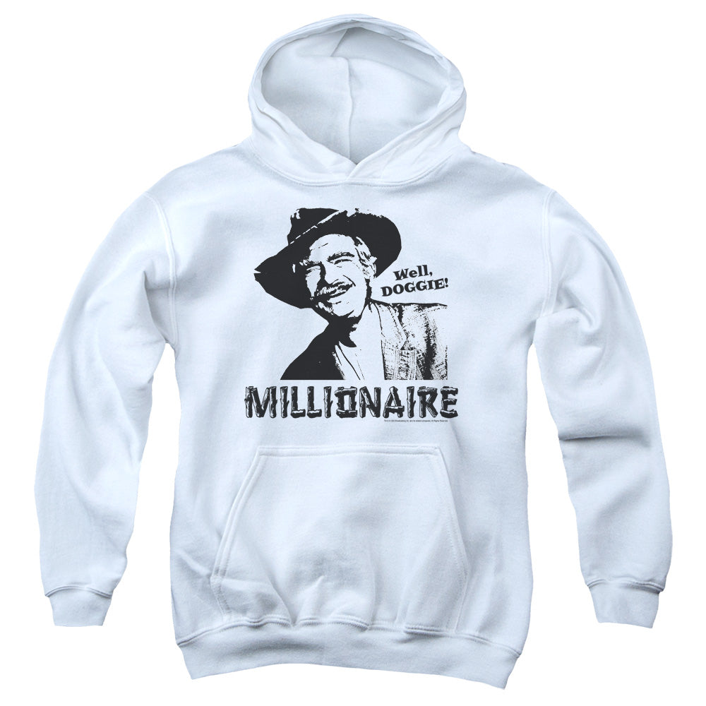 AN OFFCIALLY LICENSED BEVERLY HILLBILLIES MILLIONAIRE YOUTH HOODIE WHITE