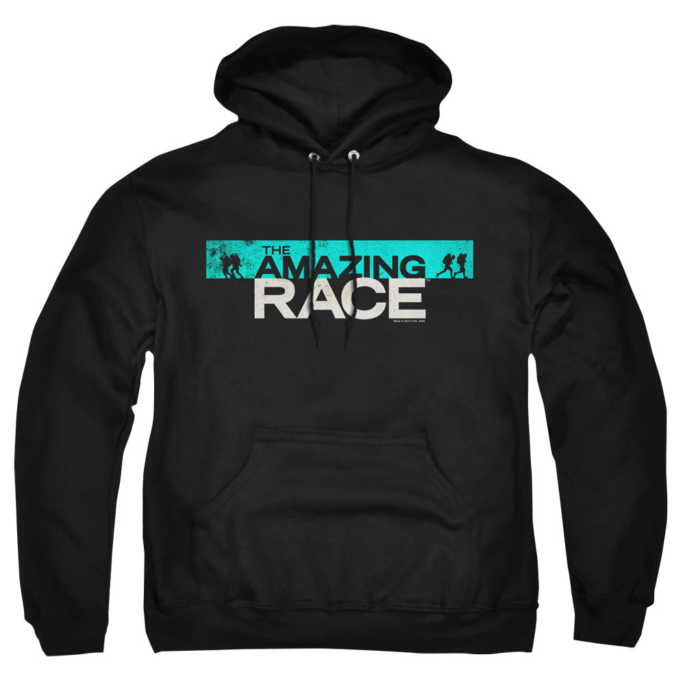 AN OFFCIALLY LICENSED AMAZING RACE BAR LOGO ADULT UNISEX PULLOVER HOODIE BLACK