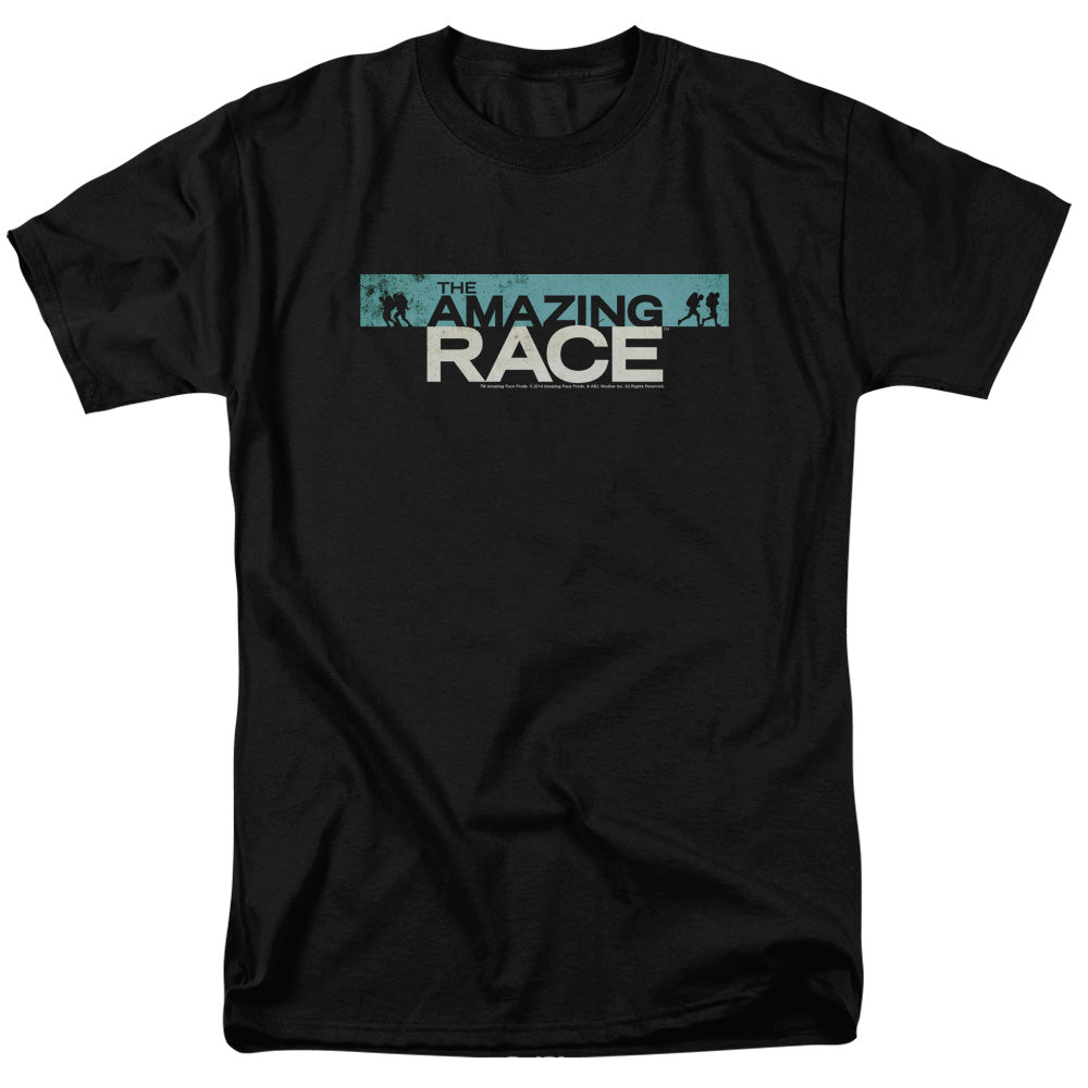 AN OFFCIALLY LICENSED AMAZING RACE BAR LOGO MEN'S REGULAR FIT T-SHIRT BLACK