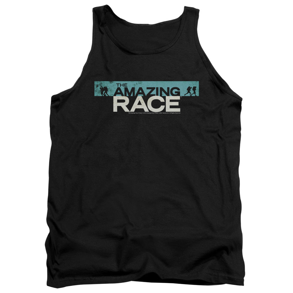 AN OFFCIALLY LICENSED AMAZING RACE BAR LOGO ADULT UNISEX TANK TOP BLACK