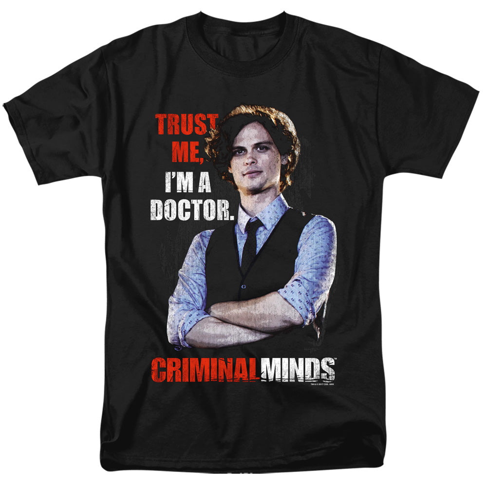 AN OFFCIALLY LICENSED CRIMINAL MINDS TRUST ME MEN'S REGULAR FIT T-SHIRT BLACK