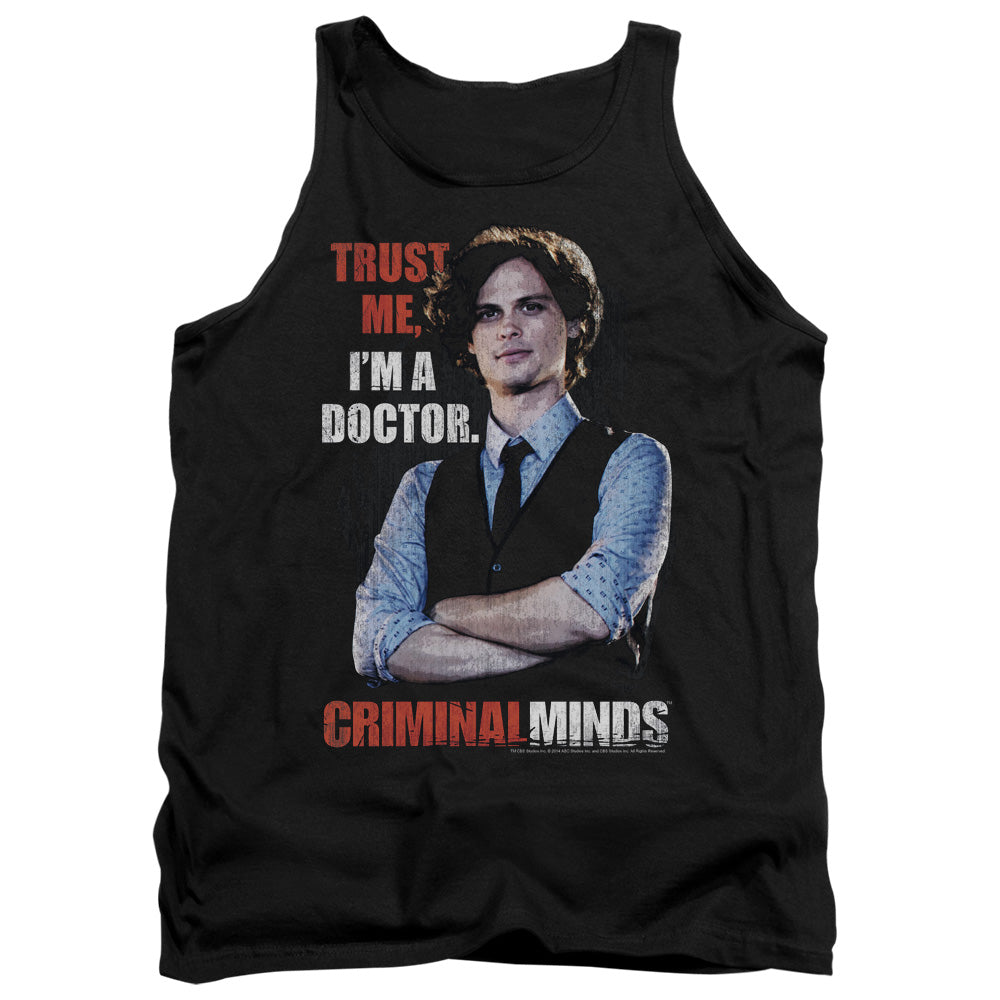 AN OFFCIALLY LICENSED CRIMINAL MINDS TRUST ME ADULT UNISEX TANK TOP BLACK