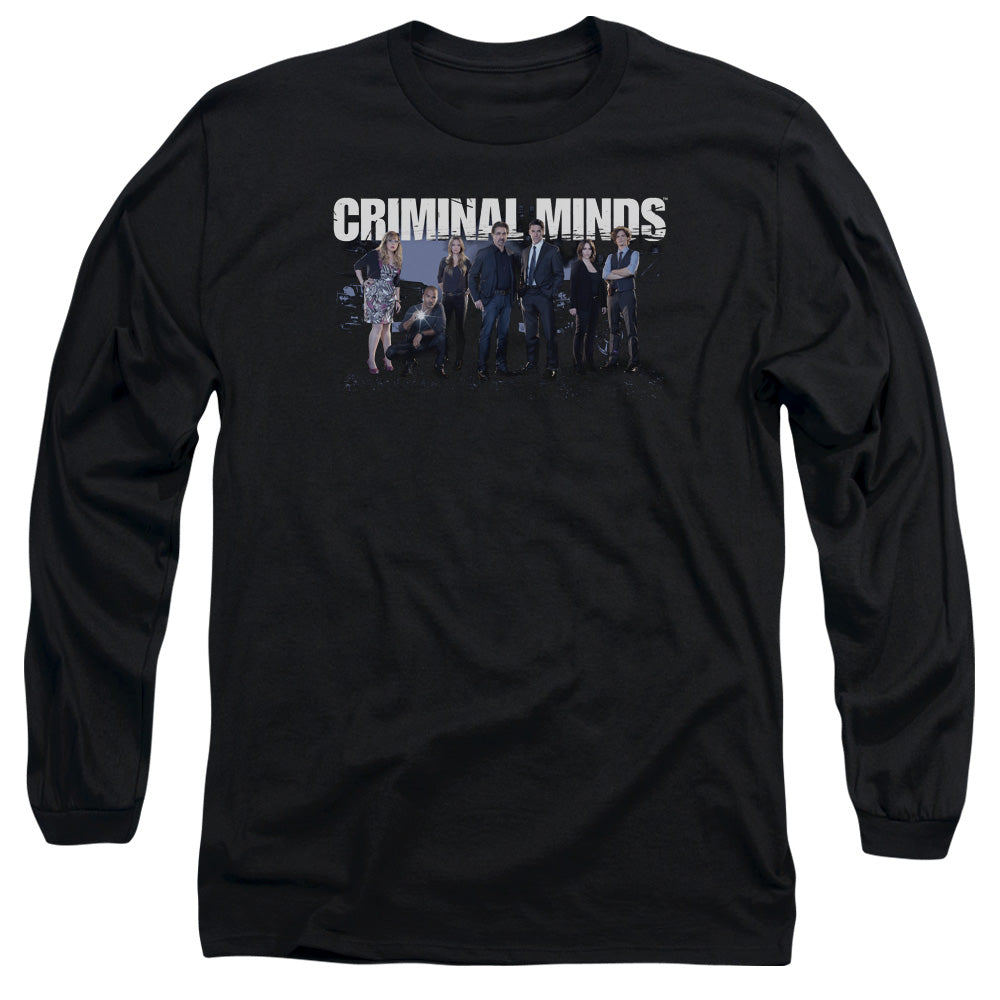 AN OFFCIALLY LICENSED CRIMINAL MINDS SEASON 10 CAST MEN'S LONG SLEEVE T-SHIRT BLACK