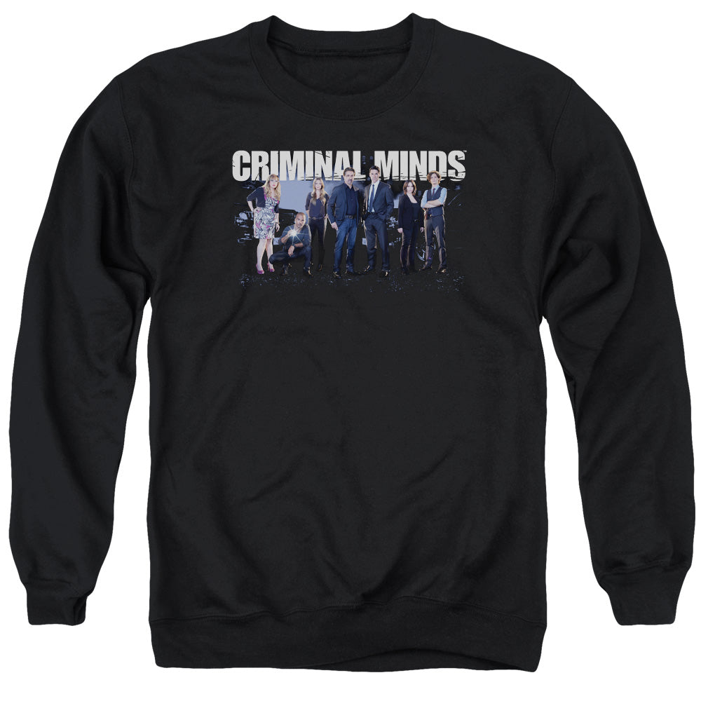 AN OFFCIALLY LICENSED CRIMINAL MINDS SEASON 10 CAST ADULT UNISEX CREWNECK SWEATSHIRT BLACK