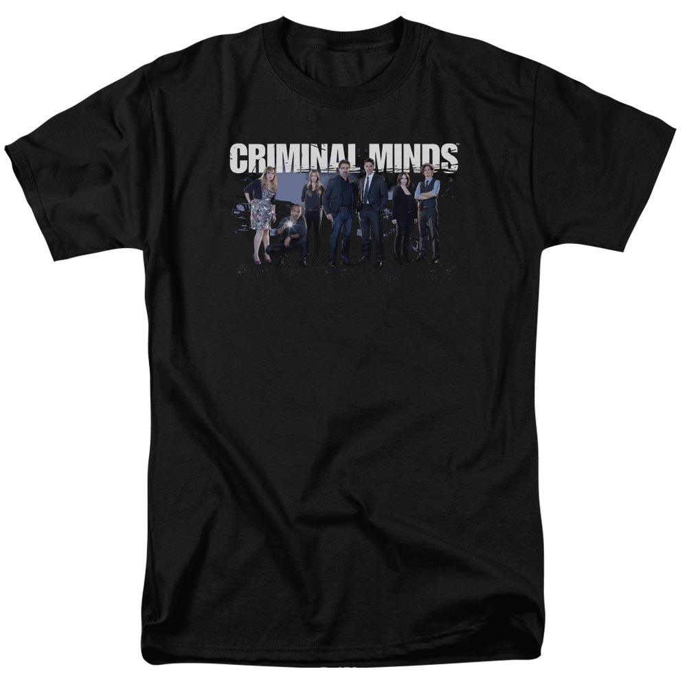 AN OFFCIALLY LICENSED CRIMINAL MINDS SEASON 10 CAST MEN'S REGULAR FIT T-SHIRT BLACK