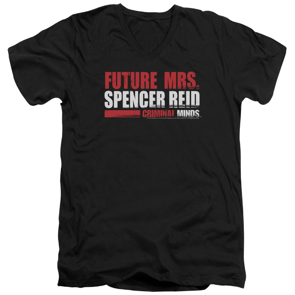 AN OFFCIALLY LICENSED CRIMINAL MINDS FUTURE BRIDE MEN'S V-NECK T-SHIRT BLACK