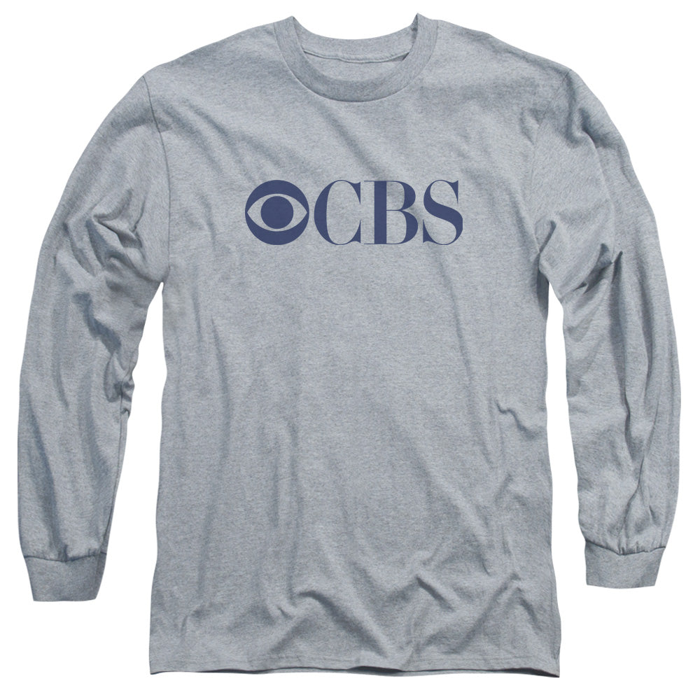 AN OFFCIALLY LICENSED CBS LOGO CBS LOGO MEN'S LONG SLEEVE T-SHIRT ATHLETIC HEATHER