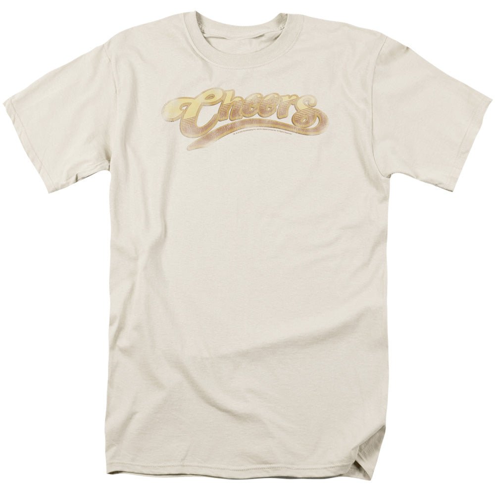 AN OFFCIALLY LICENSED CHEERS CHEERS DISTRESSED MEN'S REGULAR FIT T-SHIRT SAND
