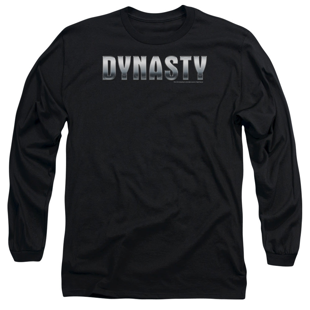 AN OFFCIALLY LICENSED DYNASTY DYNASTY SHINY MEN'S LONG SLEEVE T-SHIRT BLACK