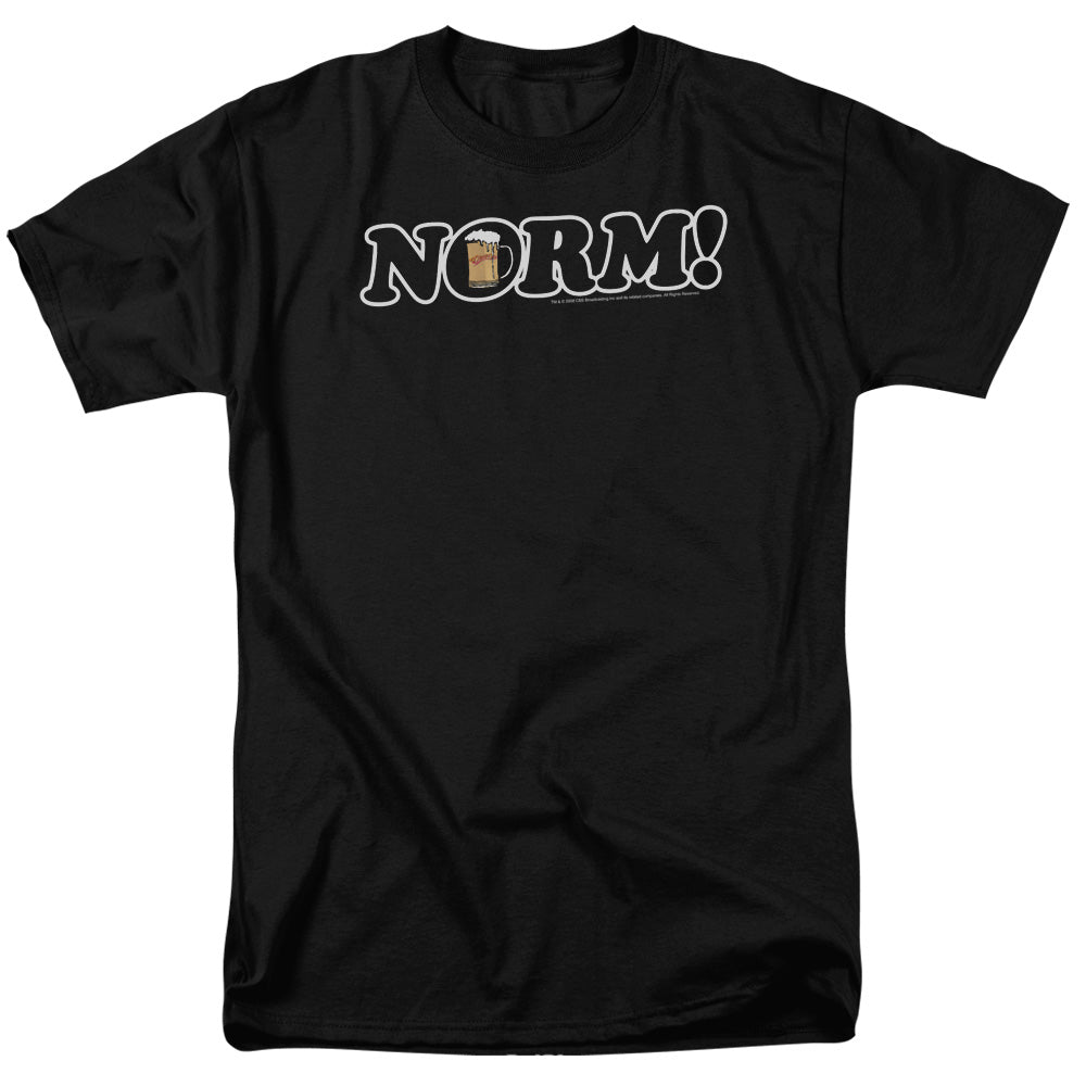 AN OFFCIALLY LICENSED CHEERS NORM! MEN'S REGULAR FIT T-SHIRT BLACK