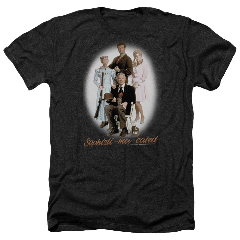 AN OFFCIALLY LICENSED BEVERLY HILLBILLIES SOPHISTIMACATED MEN'S HEATHER T-SHIRT CHARCOAL