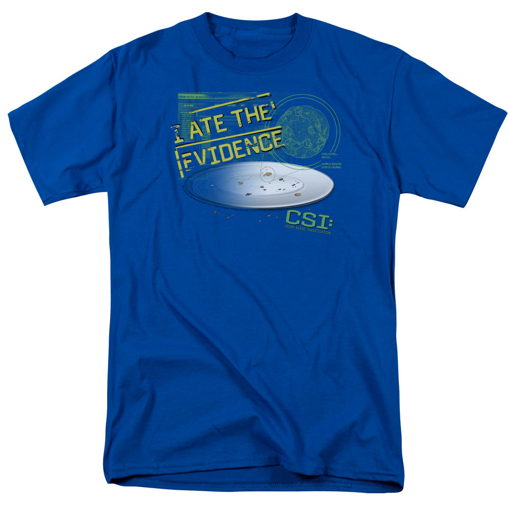 AN OFFCIALLY LICENSED CSI I ATE THE EVIDENCE MEN'S REGULAR FIT T-SHIRT ROYAL