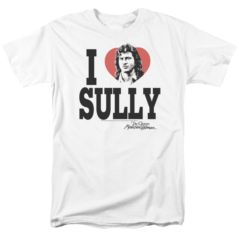 AN OFFCIALLY LICENSED DR.QUINN I HEART SULLY MEN'S REGULAR FIT T-SHIRT WHITE