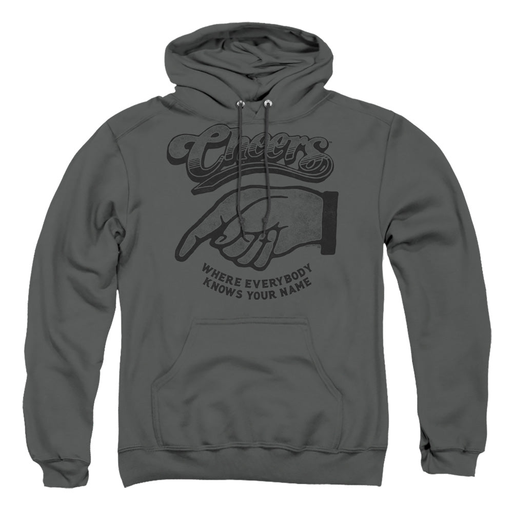AN OFFCIALLY LICENSED CHEERS THE STANDARD ADULT UNISEX PULLOVER HOODIE CHARCOAL