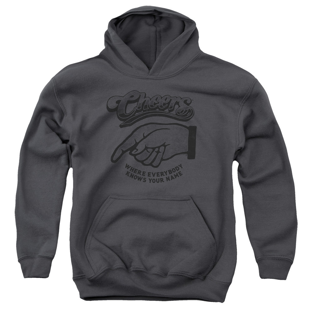 AN OFFCIALLY LICENSED CHEERS THE STANDARD YOUTH HOODIE CHARCOAL