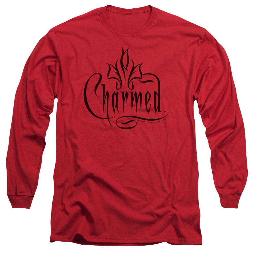 AN OFFCIALLY LICENSED CHARMED CHARMED LOGO MEN'S LONG SLEEVE T-SHIRT RED