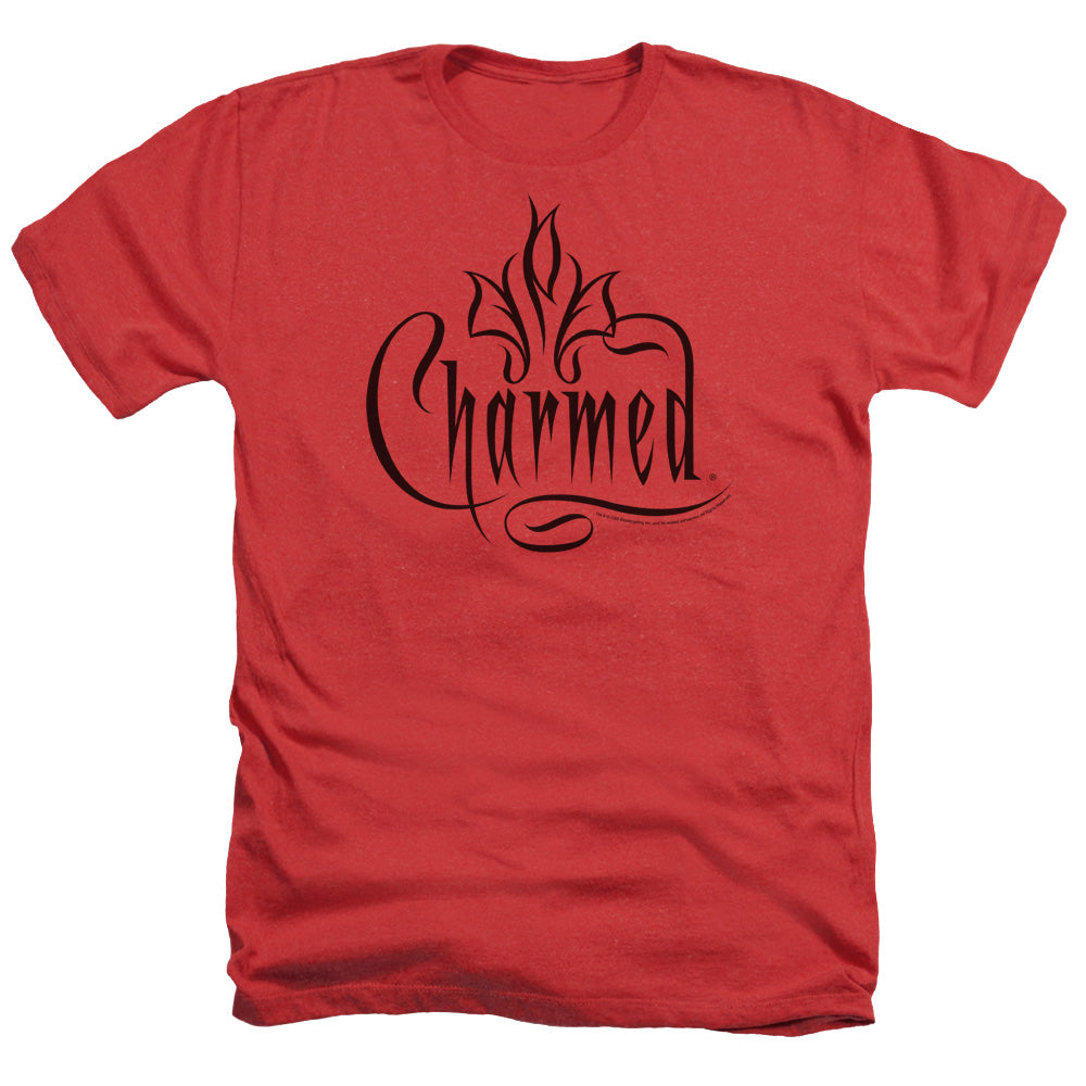 AN OFFCIALLY LICENSED CHARMED CHARMED LOGO MEN'S HEATHER T-SHIRT RED