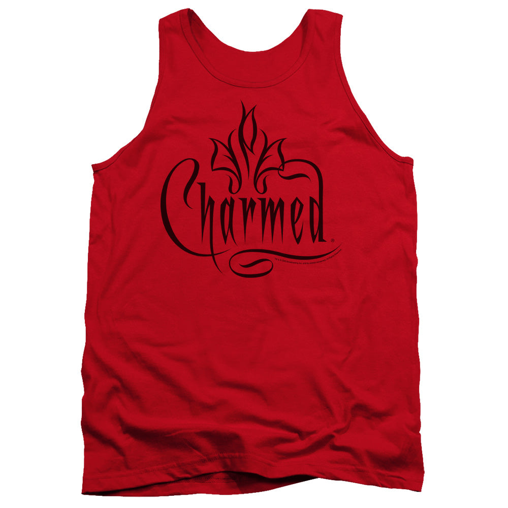 AN OFFCIALLY LICENSED CHARMED CHARMED LOGO ADULT UNISEX TANK TOP RED