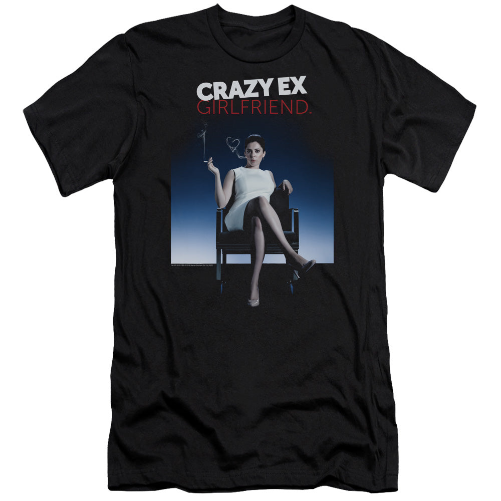 AN OFFCIALLY LICENSED CRAZY EX GIRLFRIEND CRAZY INSTINCT MEN'S PREMIUM SLIM FIT T-SHIRT BLACK