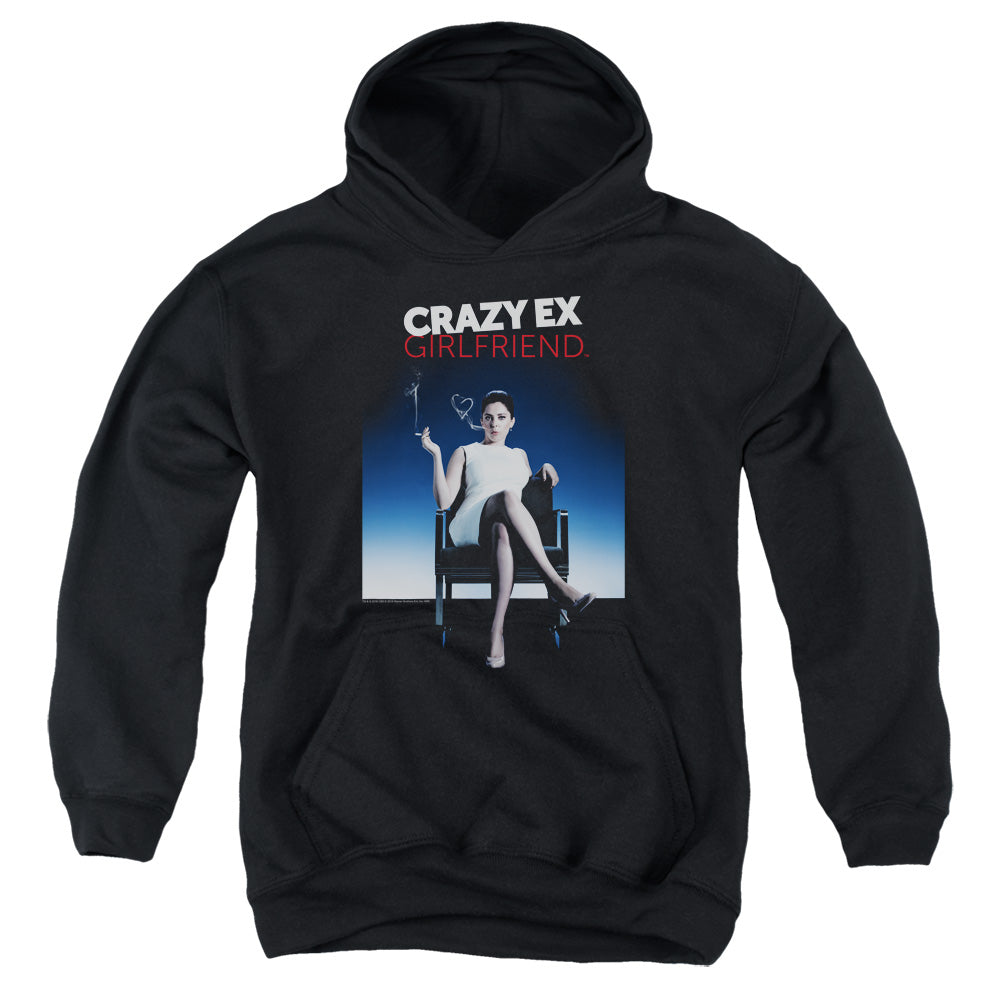 AN OFFCIALLY LICENSED CRAZY EX GIRLFRIEND CRAZY INSTINCT YOUTH HOODIE BLACK