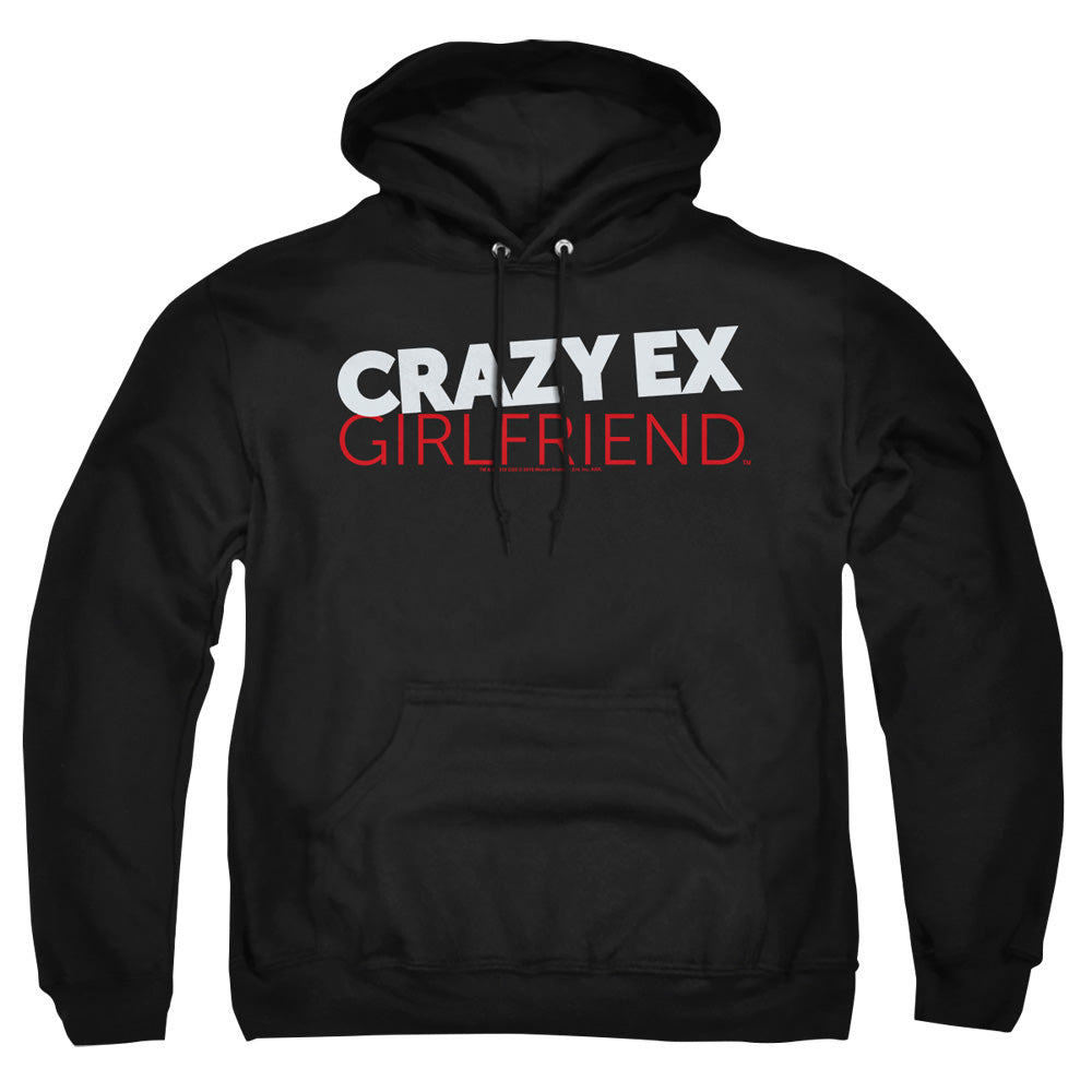 AN OFFCIALLY LICENSED CRAZY EX GIRLFRIEND CRAZY LOGO ADULT UNISEX PULLOVER HOODIE BLACK