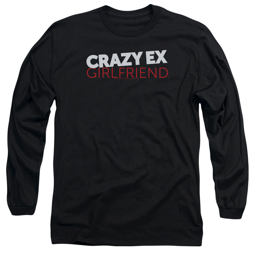 AN OFFCIALLY LICENSED CRAZY EX GIRLFRIEND CRAZY LOGO MEN'S LONG SLEEVE T-SHIRT BLACK