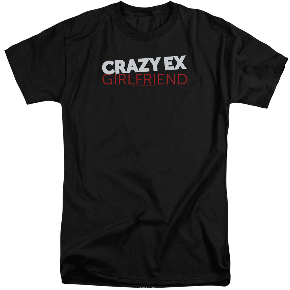 AN OFFCIALLY LICENSED CRAZY EX GIRLFRIEND CRAZY LOGO MEN'S TALL FIT T-SHIRT BLACK