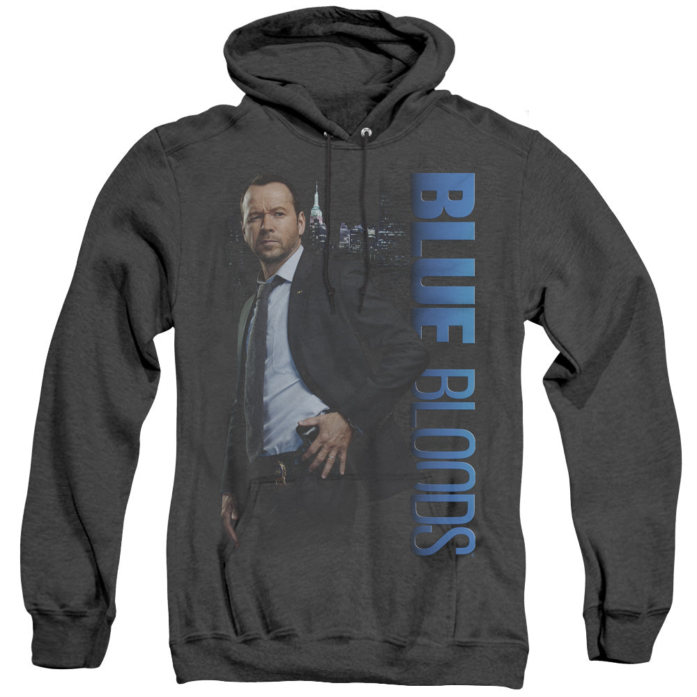 AN OFFCIALLY LICENSED BLUE BLOODS DANNY ADULT UNISEX HEATHER PULLOVER HOODIE BLACK