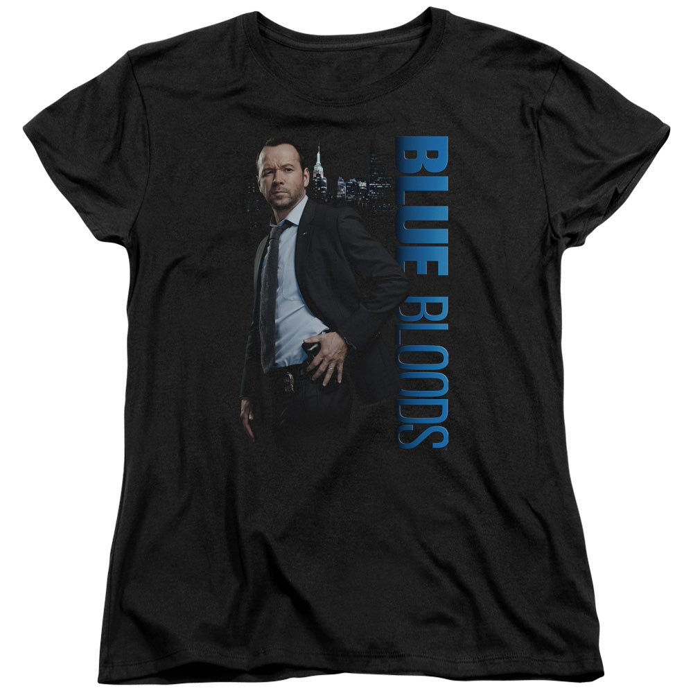 AN OFFCIALLY LICENSED BLUE BLOODS DANNY WOMEN'S REGULAR FIT T-SHIRT BLACK