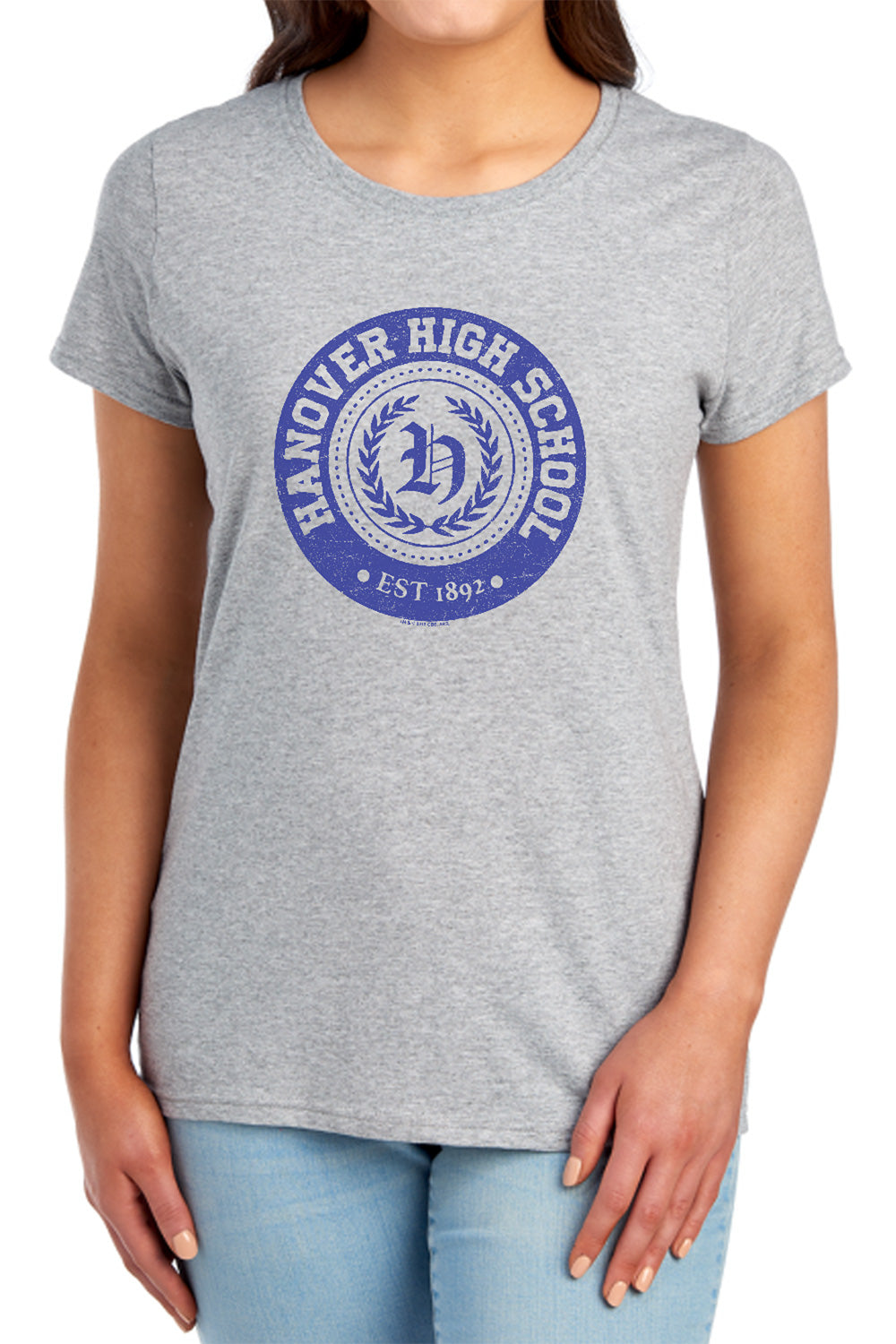 AN OFFCIALLY LICENSED AMERICAN VANDAL HANOVER SEAL WOMEN'S REGULAR FIT T-SHIRT ATHLETIC HEATHER