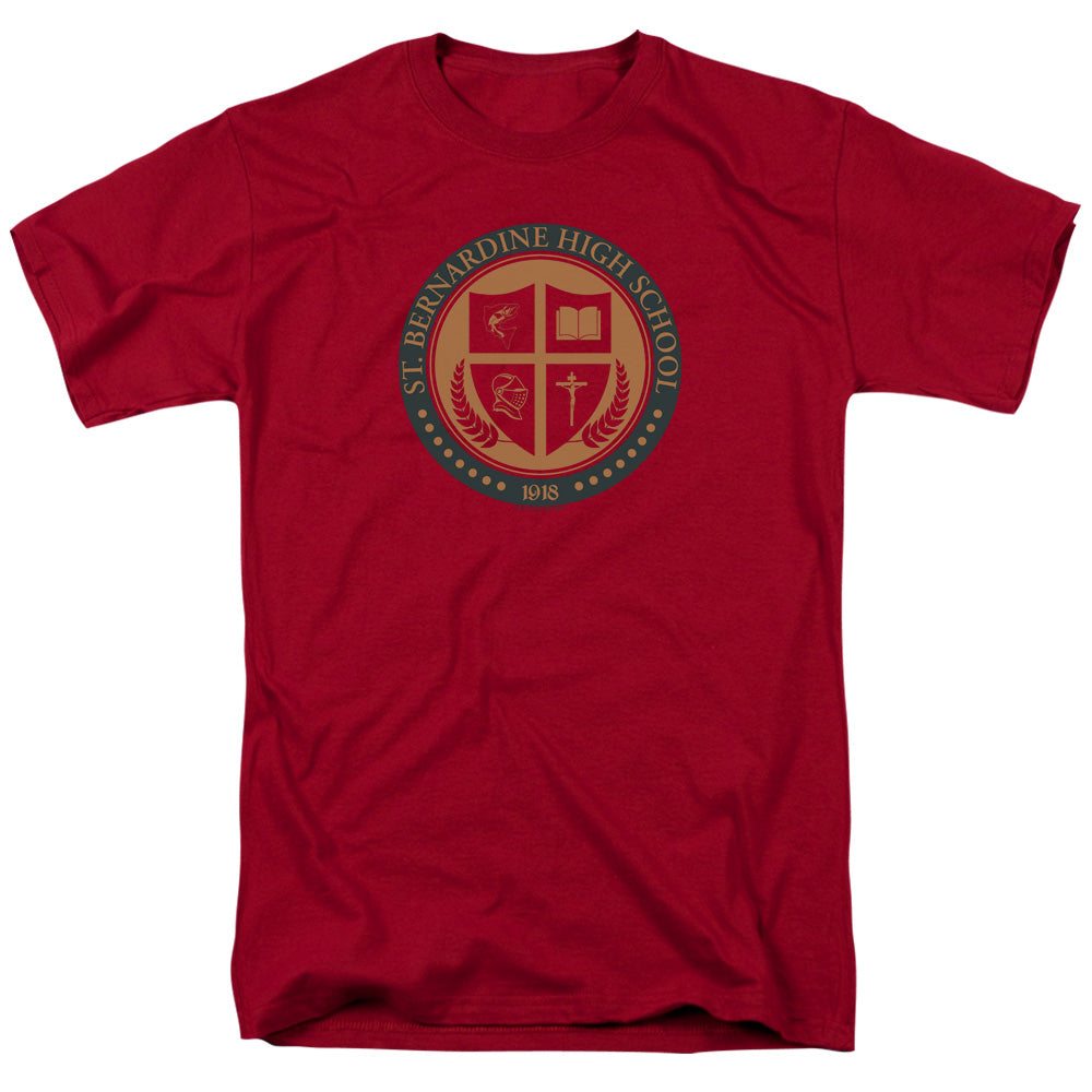 AN OFFCIALLY LICENSED AMERICAN VANDAL ST BERNARDINE SEAL MEN'S REGULAR FIT T-SHIRT CARDINAL