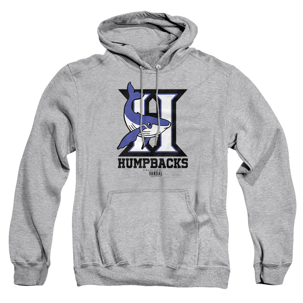 AN OFFCIALLY LICENSED AMERICAN VANDAL HUMPBACKS ADULT UNISEX PULLOVER HOODIE ATHLETIC HEATHER