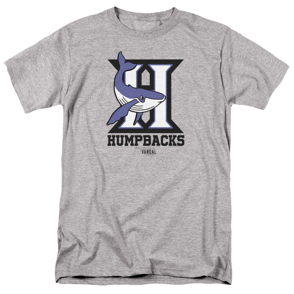 AN OFFCIALLY LICENSED AMERICAN VANDAL HUMPBACKS MEN'S REGULAR FIT T-SHIRT ATHLETIC HEATHER